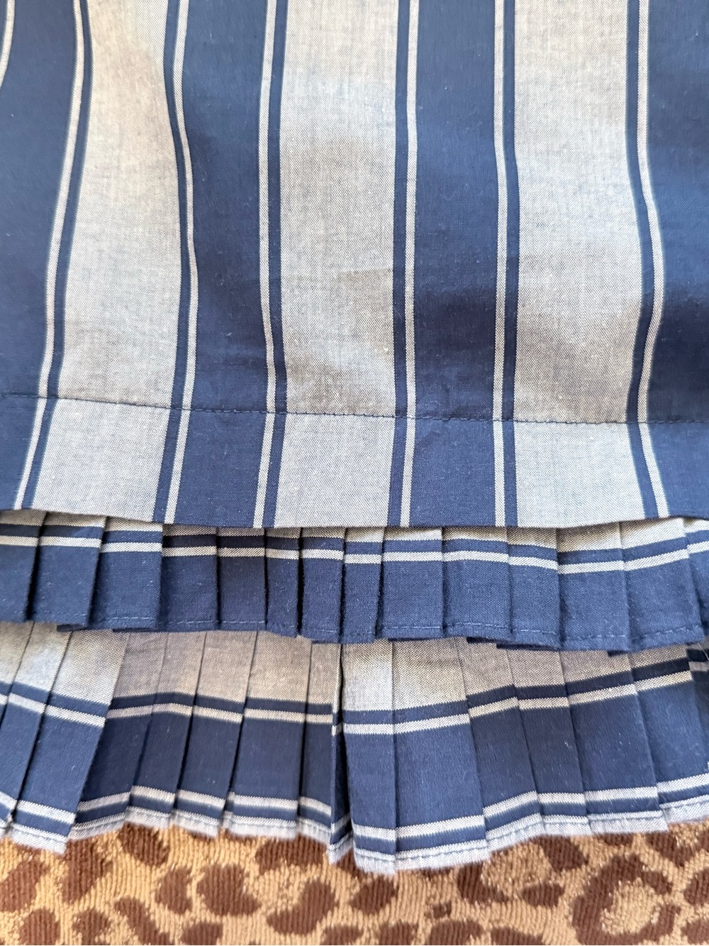 RARE L.A.M.B. Spring 2006 Suit Two-Tone Wide Blue Striped with Bows -12 - Picture 7 of 16